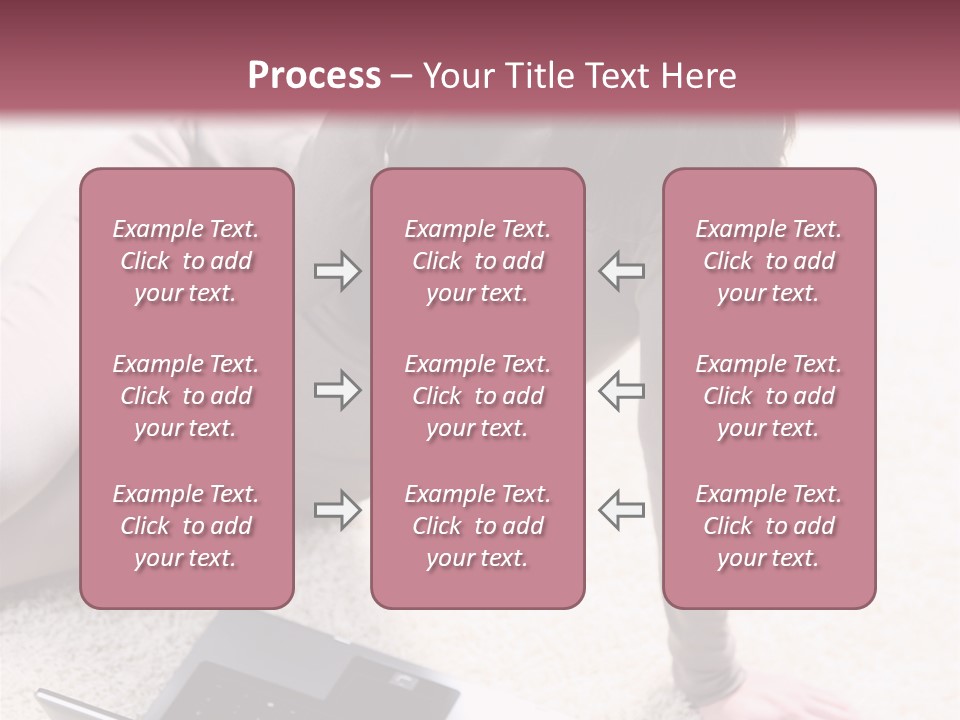 Working Laptop Floor PowerPoint Template
