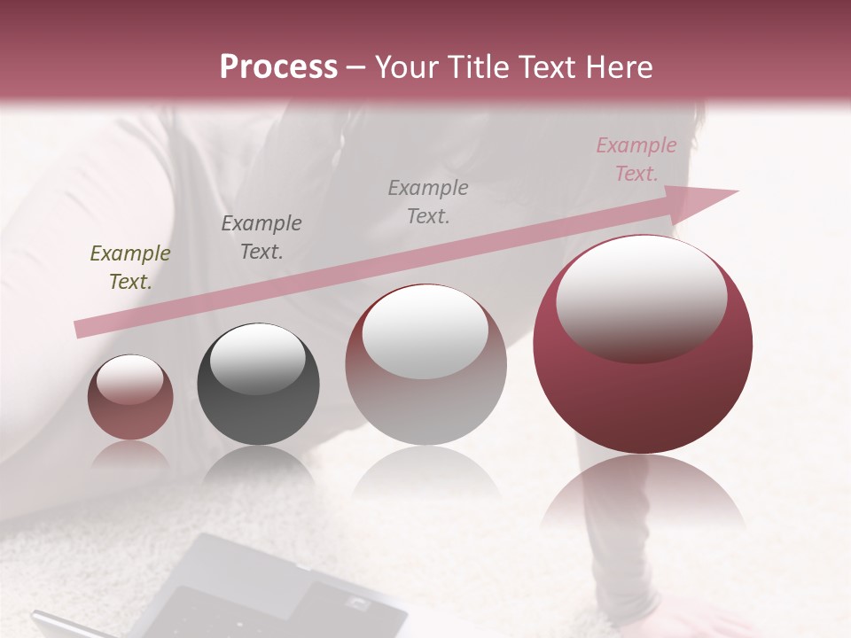 Working Laptop Floor PowerPoint Template