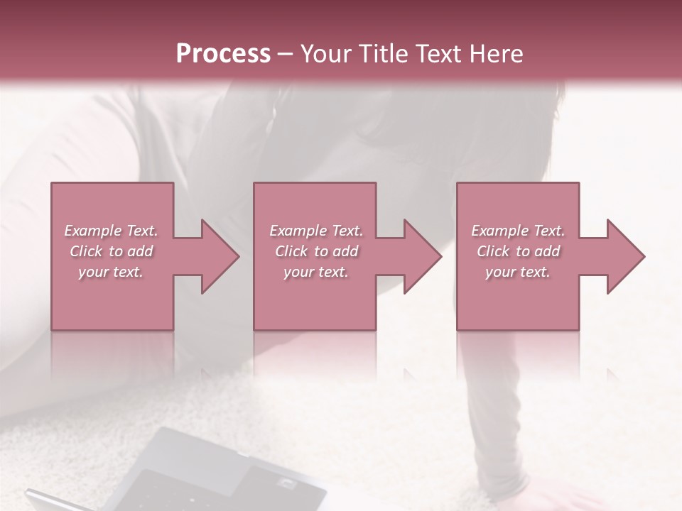 Working Laptop Floor PowerPoint Template