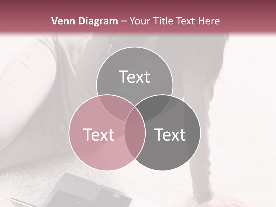 Working Laptop Floor PowerPoint Template