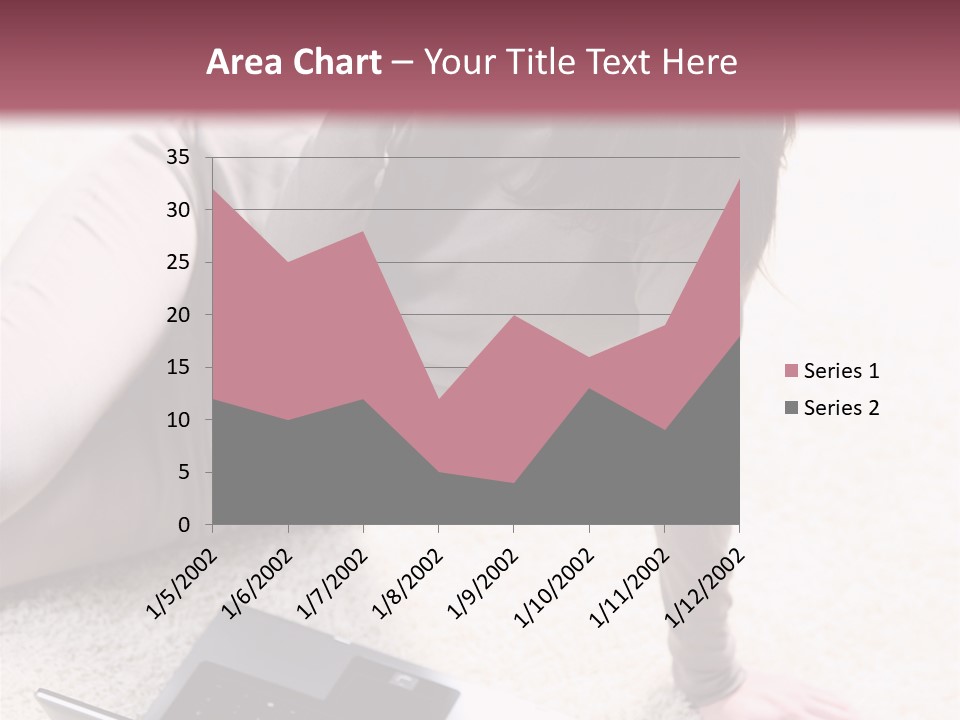 Working Laptop Floor PowerPoint Template