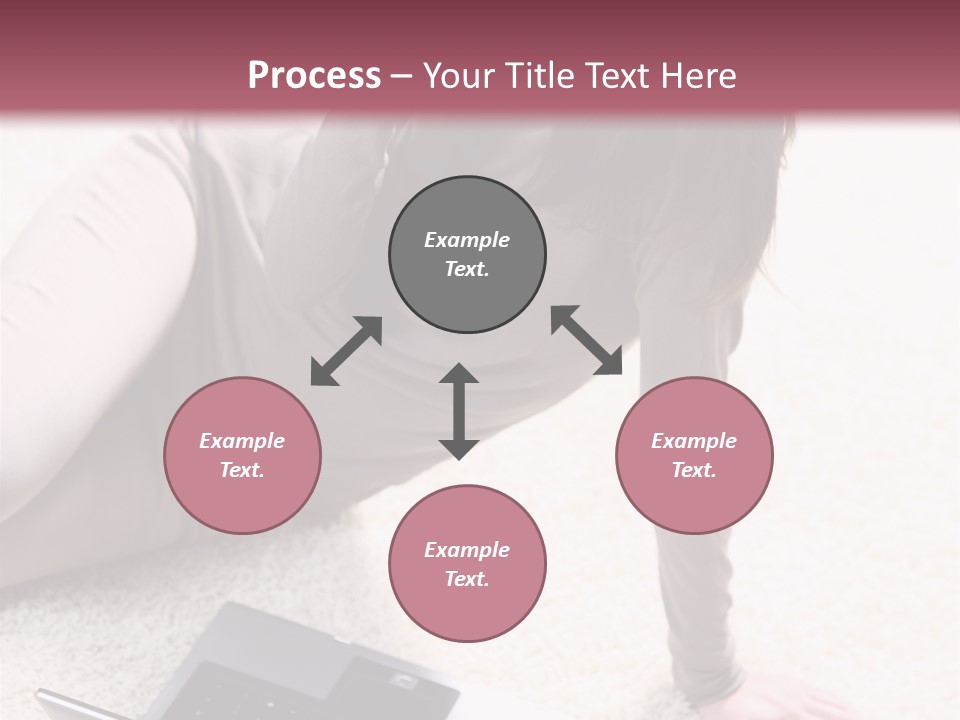 Working Laptop Floor PowerPoint Template