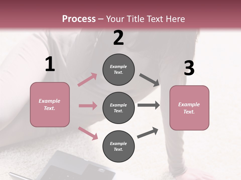 Working Laptop Floor PowerPoint Template