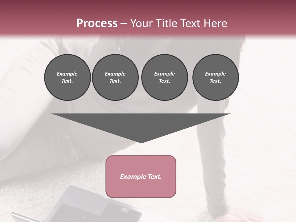 Working Laptop Floor PowerPoint Template
