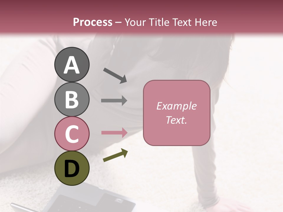 Working Laptop Floor PowerPoint Template