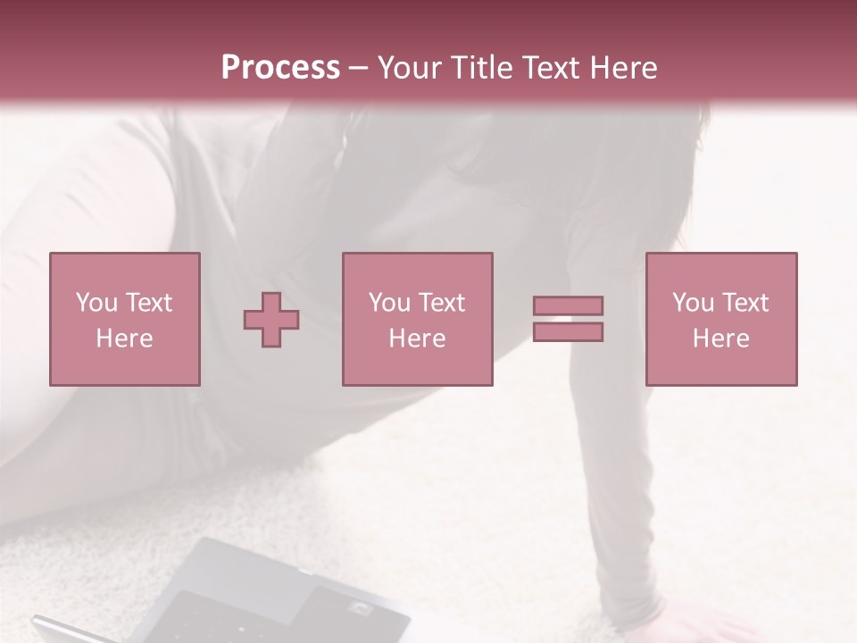 Working Laptop Floor PowerPoint Template