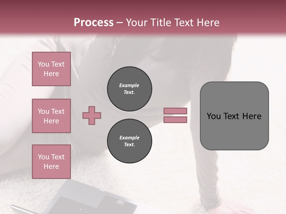 Working Laptop Floor PowerPoint Template