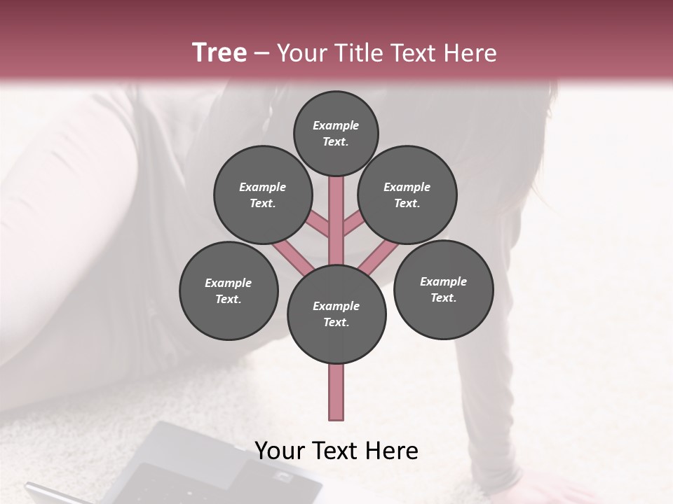 Working Laptop Floor PowerPoint Template