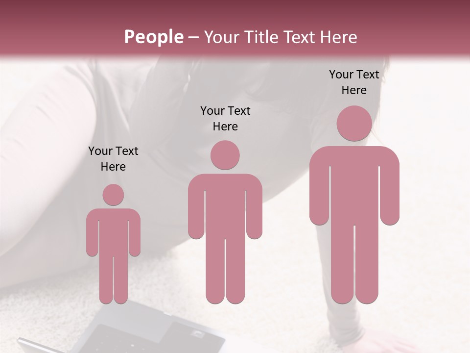 Working Laptop Floor PowerPoint Template