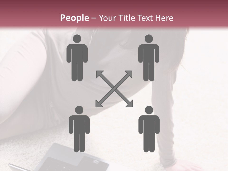 Working Laptop Floor PowerPoint Template