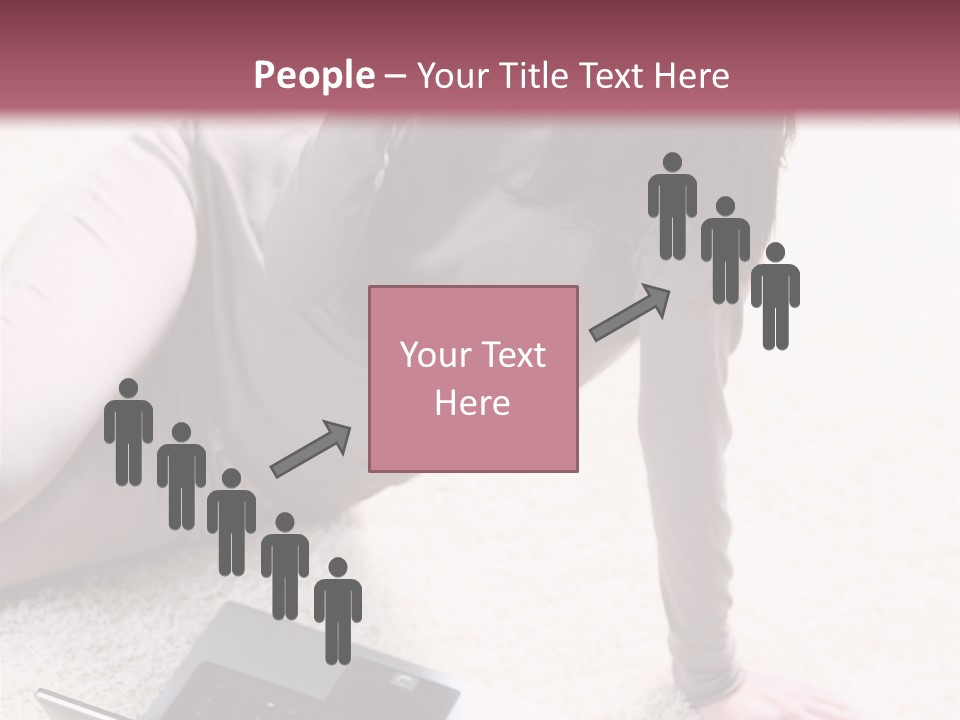 Working Laptop Floor PowerPoint Template