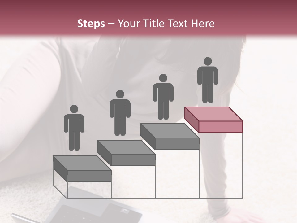 Working Laptop Floor PowerPoint Template