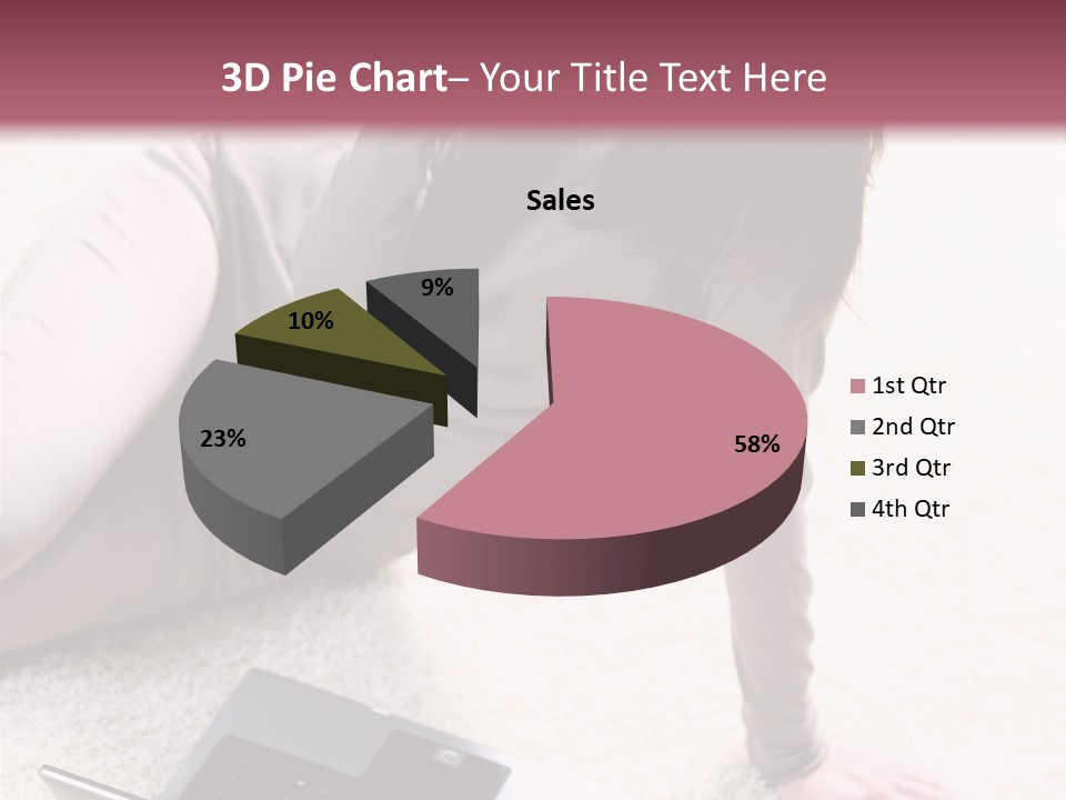 Working Laptop Floor PowerPoint Template