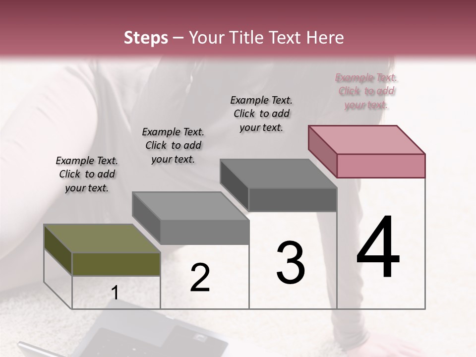 Working Laptop Floor PowerPoint Template