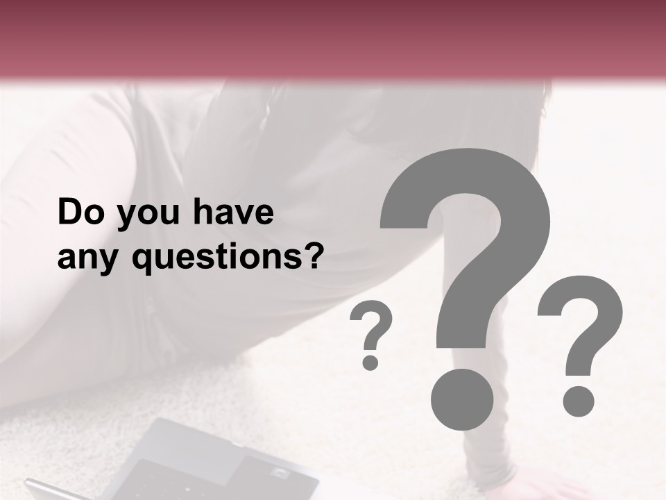 Working Laptop Floor PowerPoint Template