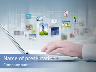 Strategy Communication Social PowerPoint Template