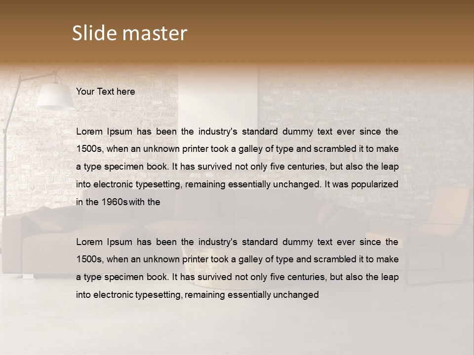 Armchair Frame Greek PowerPoint Template