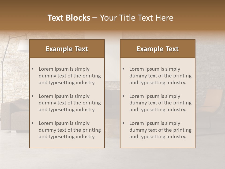 Armchair Frame Greek PowerPoint Template