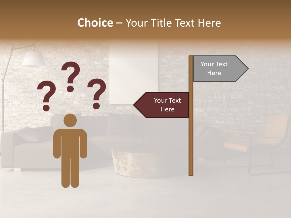 Armchair Frame Greek PowerPoint Template