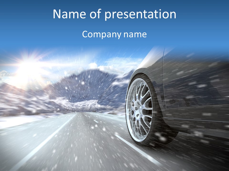 Rutschig Jahreszeit Gebirge PowerPoint Template