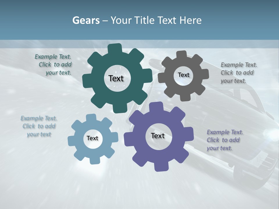 Winterurlaub Reifenwerkstatt Eis PowerPoint Template