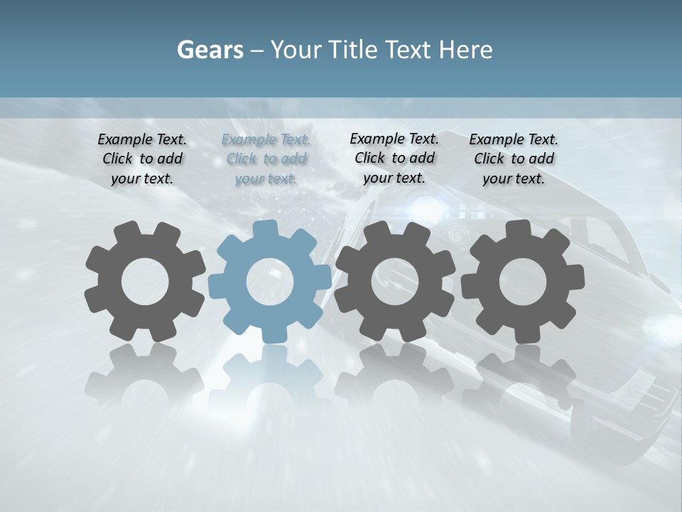 Winterurlaub Reifenwerkstatt Eis PowerPoint Template