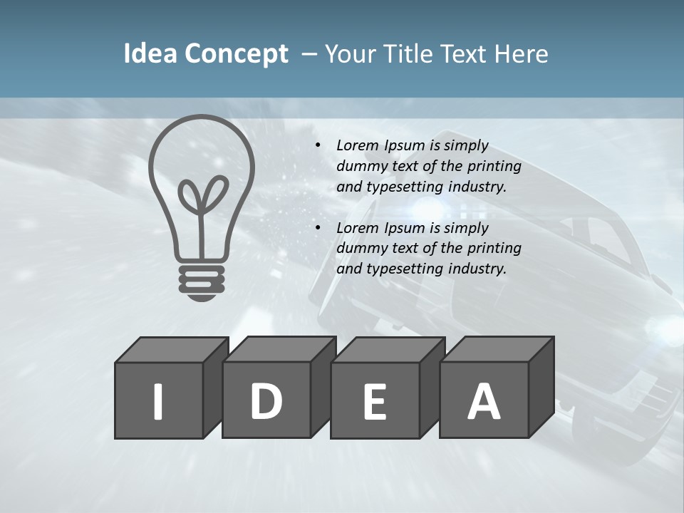 Winterurlaub Reifenwerkstatt Eis PowerPoint Template