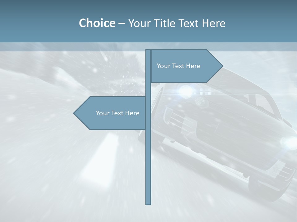Winterurlaub Reifenwerkstatt Eis PowerPoint Template