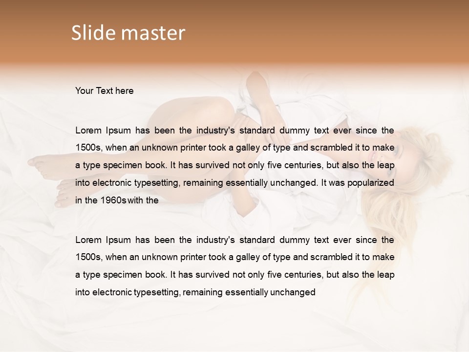 Resting Lady Girl PowerPoint Template