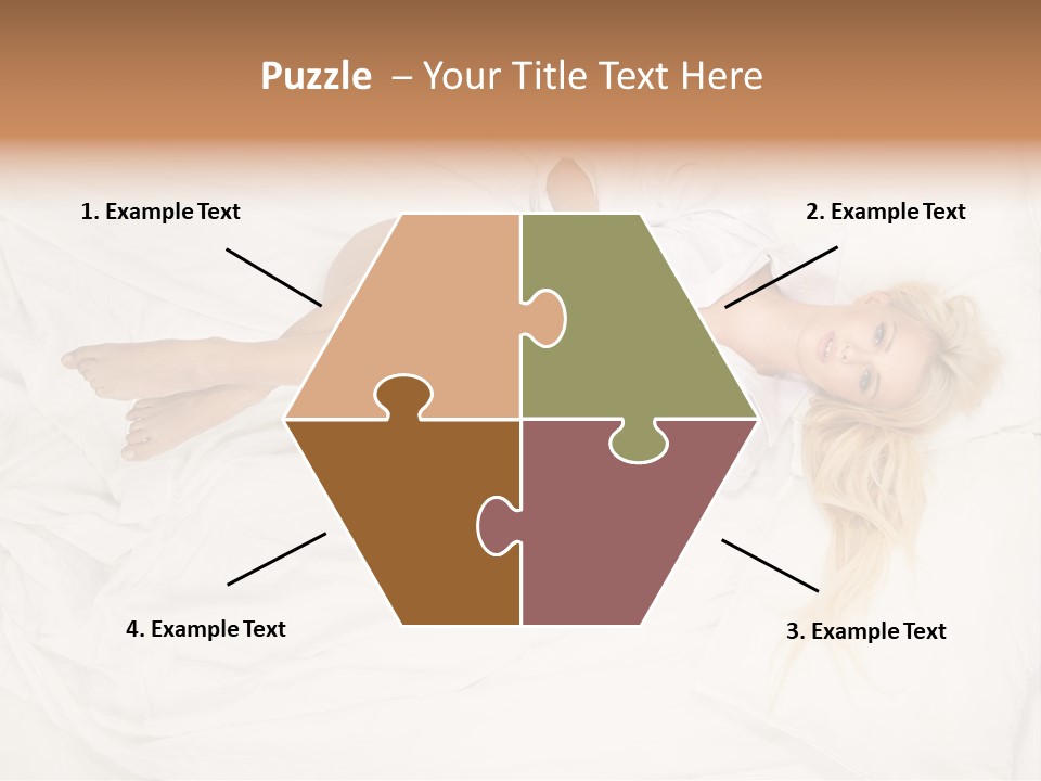 Resting Lady Girl PowerPoint Template