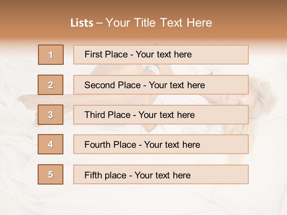 Resting Lady Girl PowerPoint Template