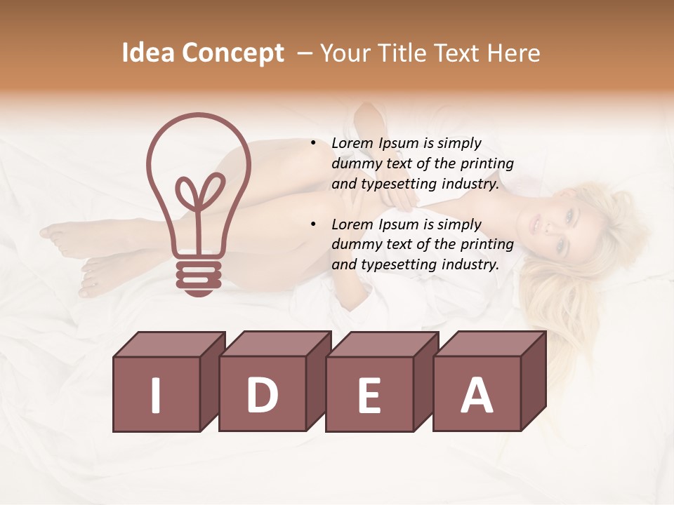 Resting Lady Girl PowerPoint Template