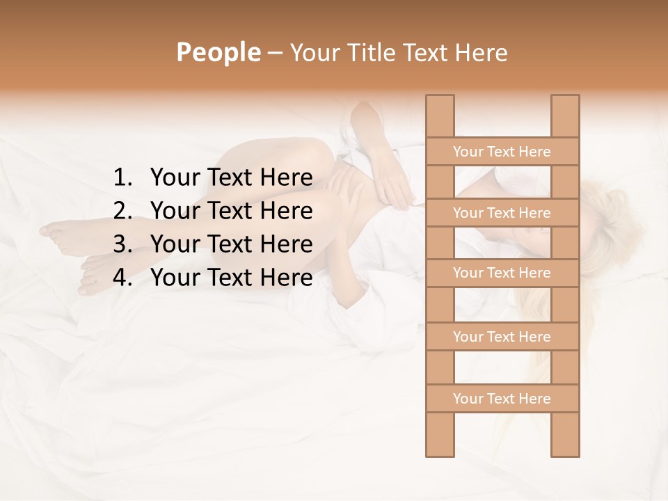 Resting Lady Girl PowerPoint Template