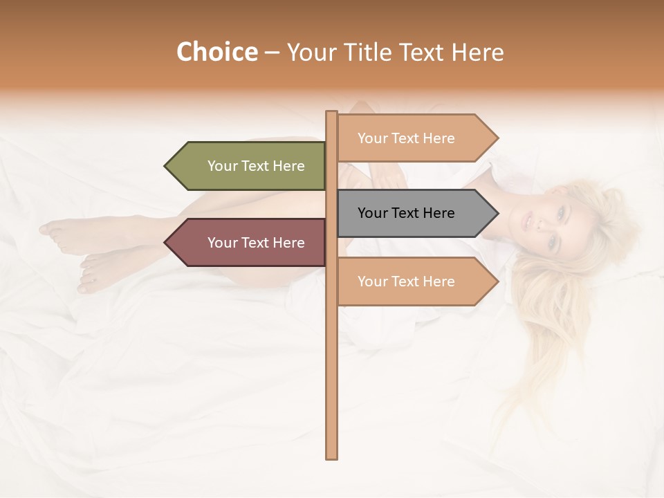 Resting Lady Girl PowerPoint Template