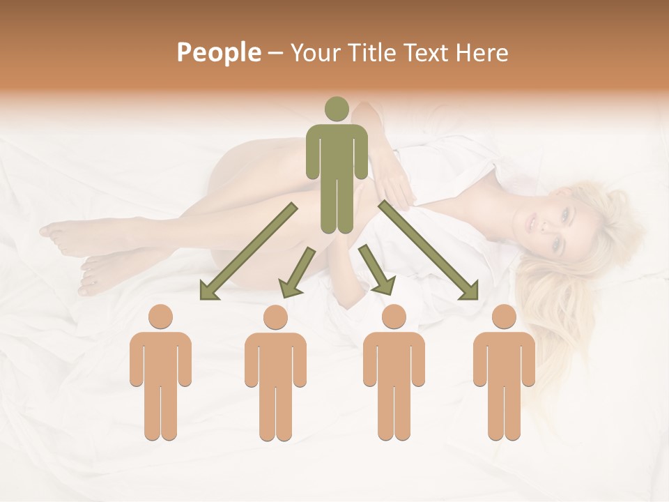 Resting Lady Girl PowerPoint Template