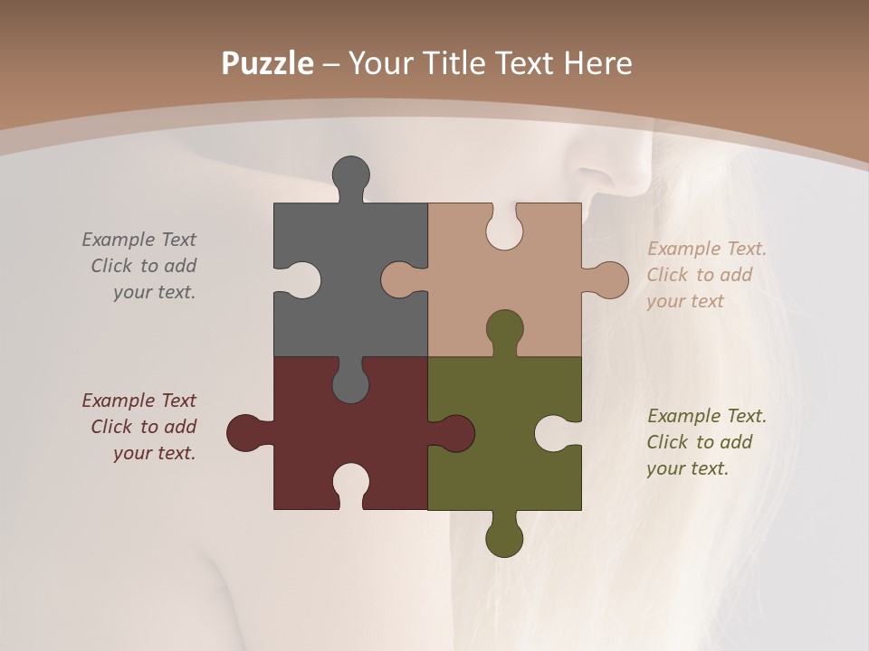 Hair Womanly Girl PowerPoint Template