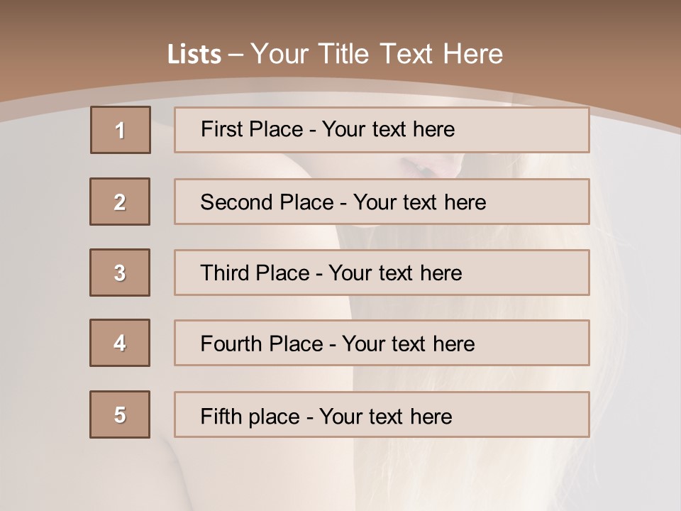 Hair Womanly Girl PowerPoint Template