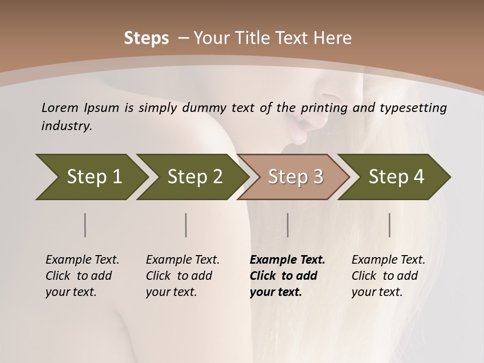 Hair Womanly Girl PowerPoint Template