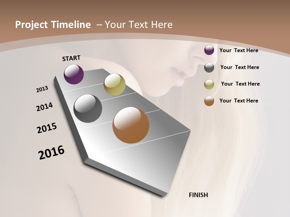 Hair Womanly Girl PowerPoint Template