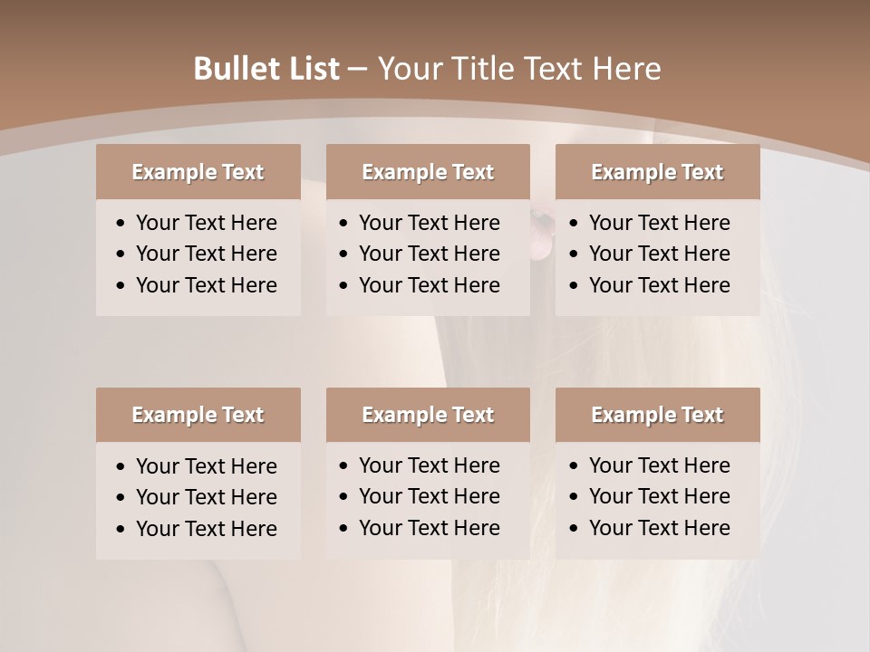 Hair Womanly Girl PowerPoint Template