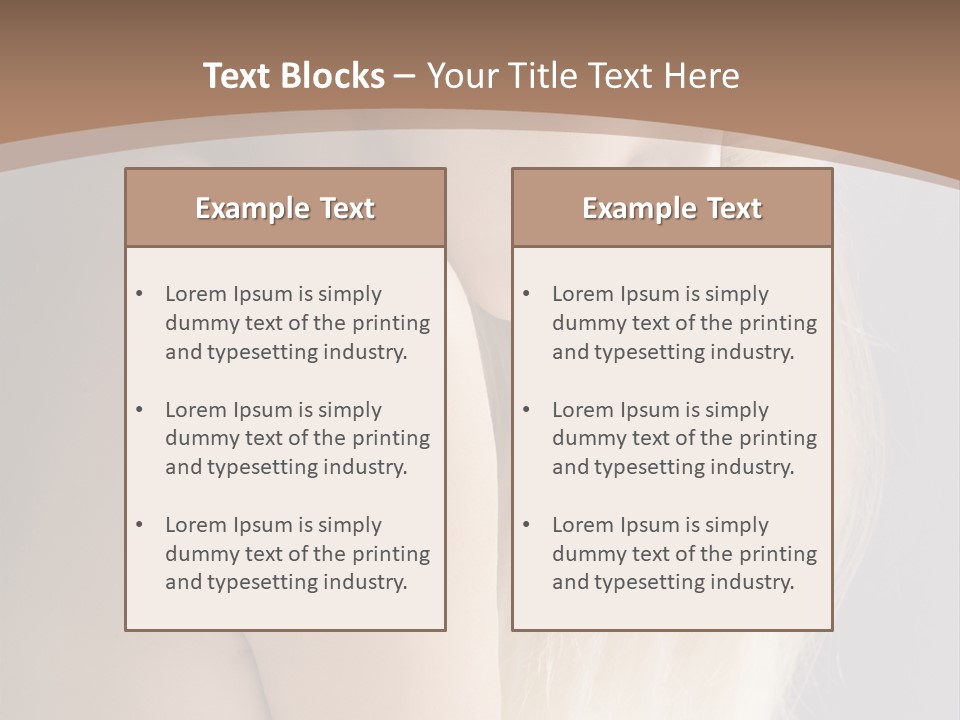 Hair Womanly Girl PowerPoint Template