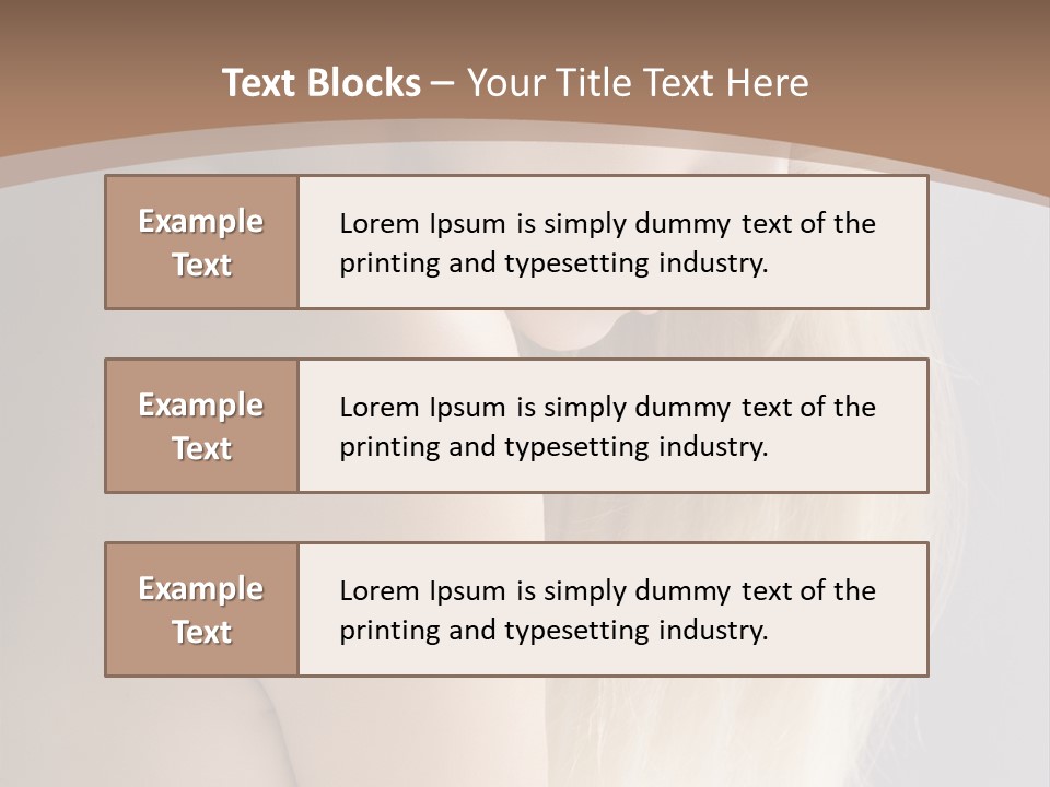 Hair Womanly Girl PowerPoint Template