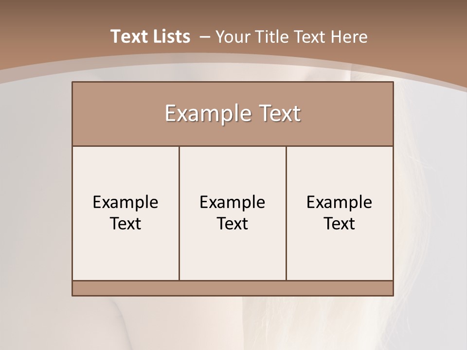 Hair Womanly Girl PowerPoint Template