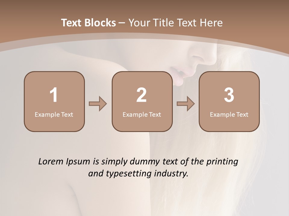 Hair Womanly Girl PowerPoint Template