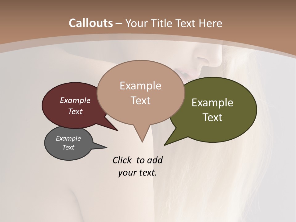 Hair Womanly Girl PowerPoint Template