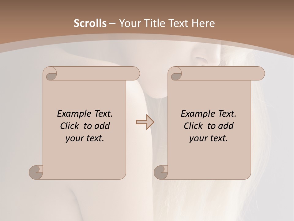 Hair Womanly Girl PowerPoint Template