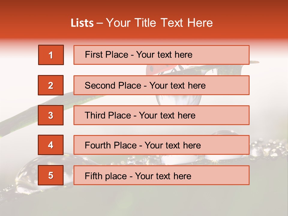 Weather Leaf Water PowerPoint Template