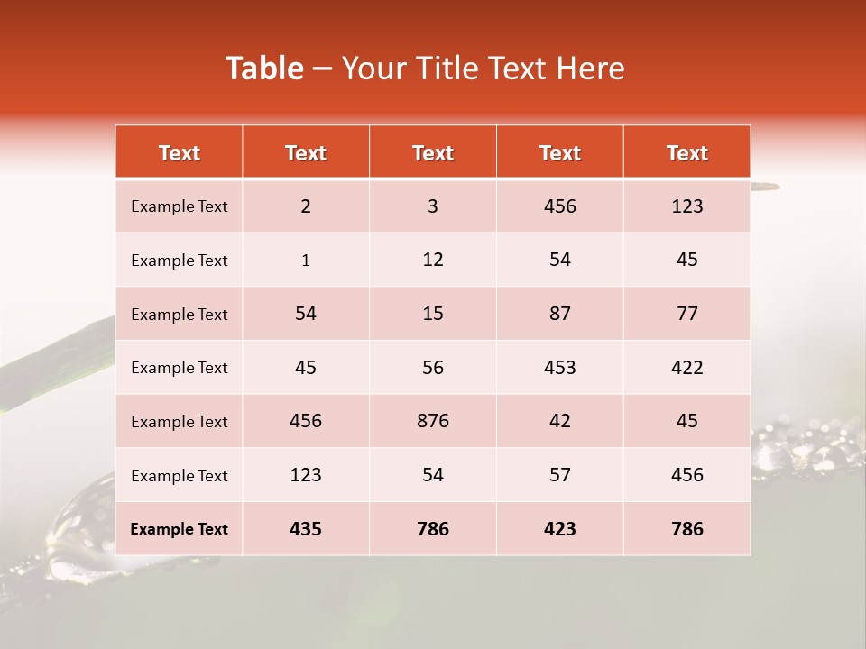 Weather Leaf Water PowerPoint Template