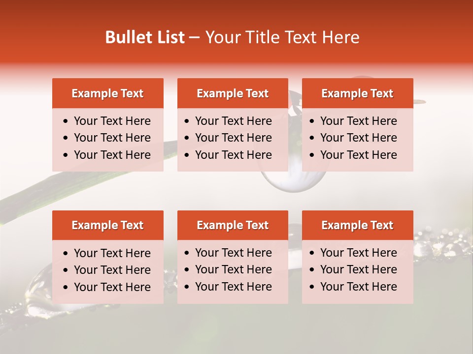 Weather Leaf Water PowerPoint Template