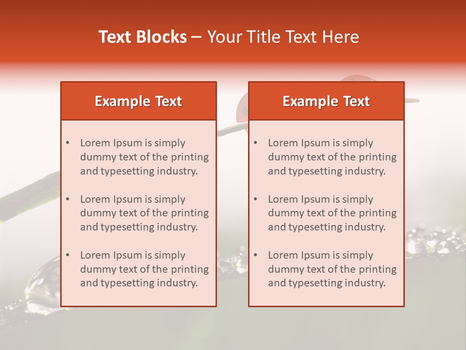 Weather Leaf Water PowerPoint Template